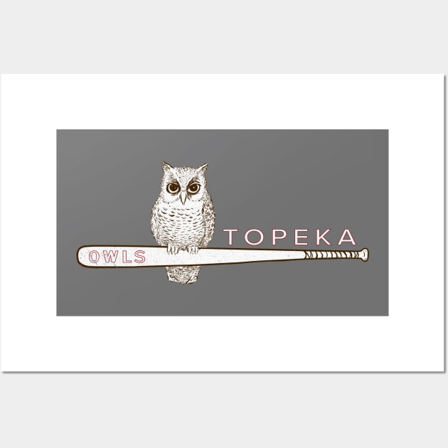 Defunct Topeka Owls Minor League Baseball 1952 Wall Art by LocalZonly